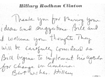 �criture Hillary Ridham Clinton